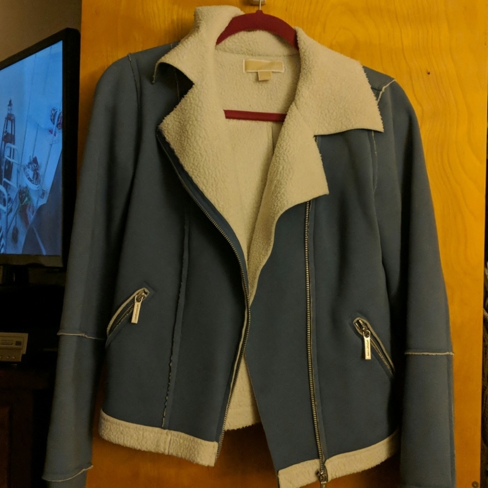 Michael Kors shearling zip up